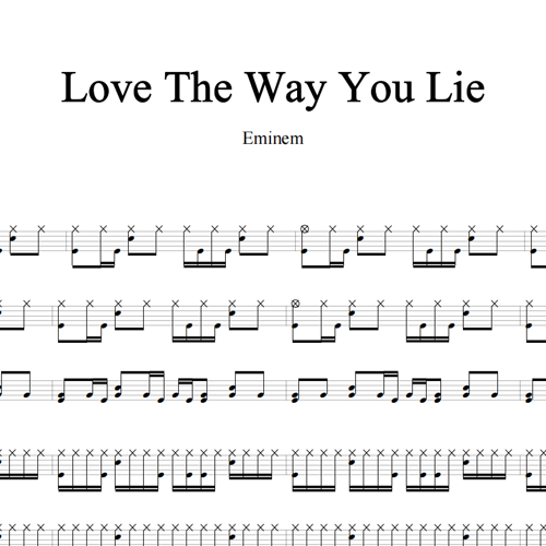 鼓谱*Eminem_Love The Way You Lie.asp